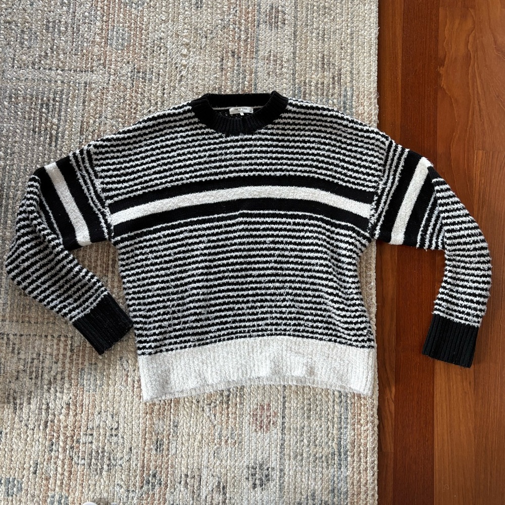 Rag&Bone Striped Black and White Women's Sweater
